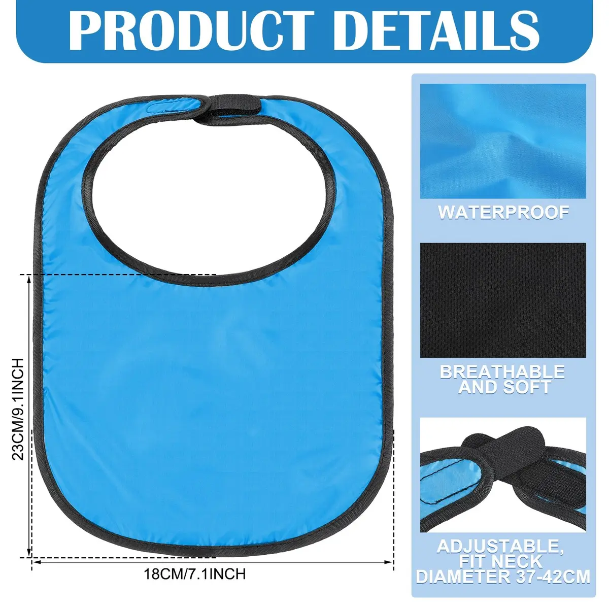 Oudain Tracheostomy Shower Covers 3 Pack | Waterproof, Adjustable, Breathable for Post-Op Care - view 2