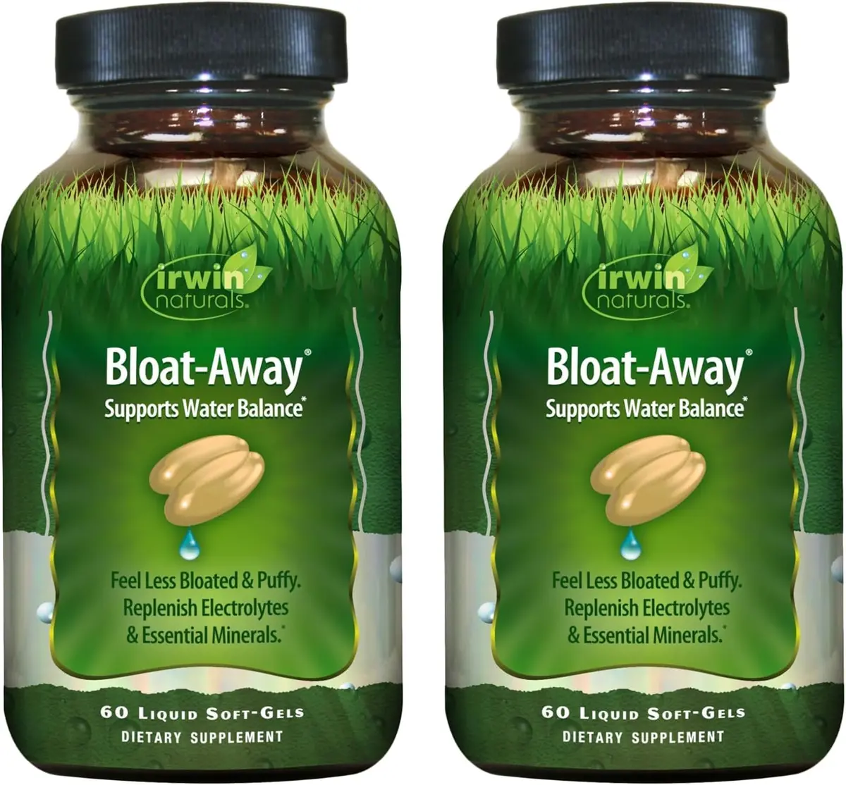 Irwin Naturals Bloat-Away Water Balance Support 60 Count | Natural Relief for Water Retention & Bloating - main product image