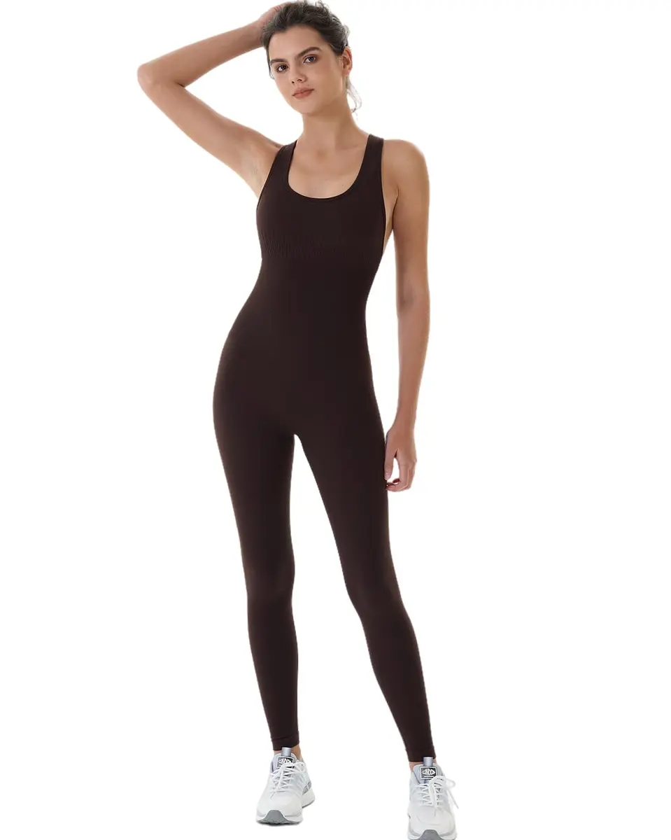 AUROLA Power Women's Tummy Control Racerback Workout Jumpsuit | High Compression & Seamless Fit (70-120 chars) - view 6