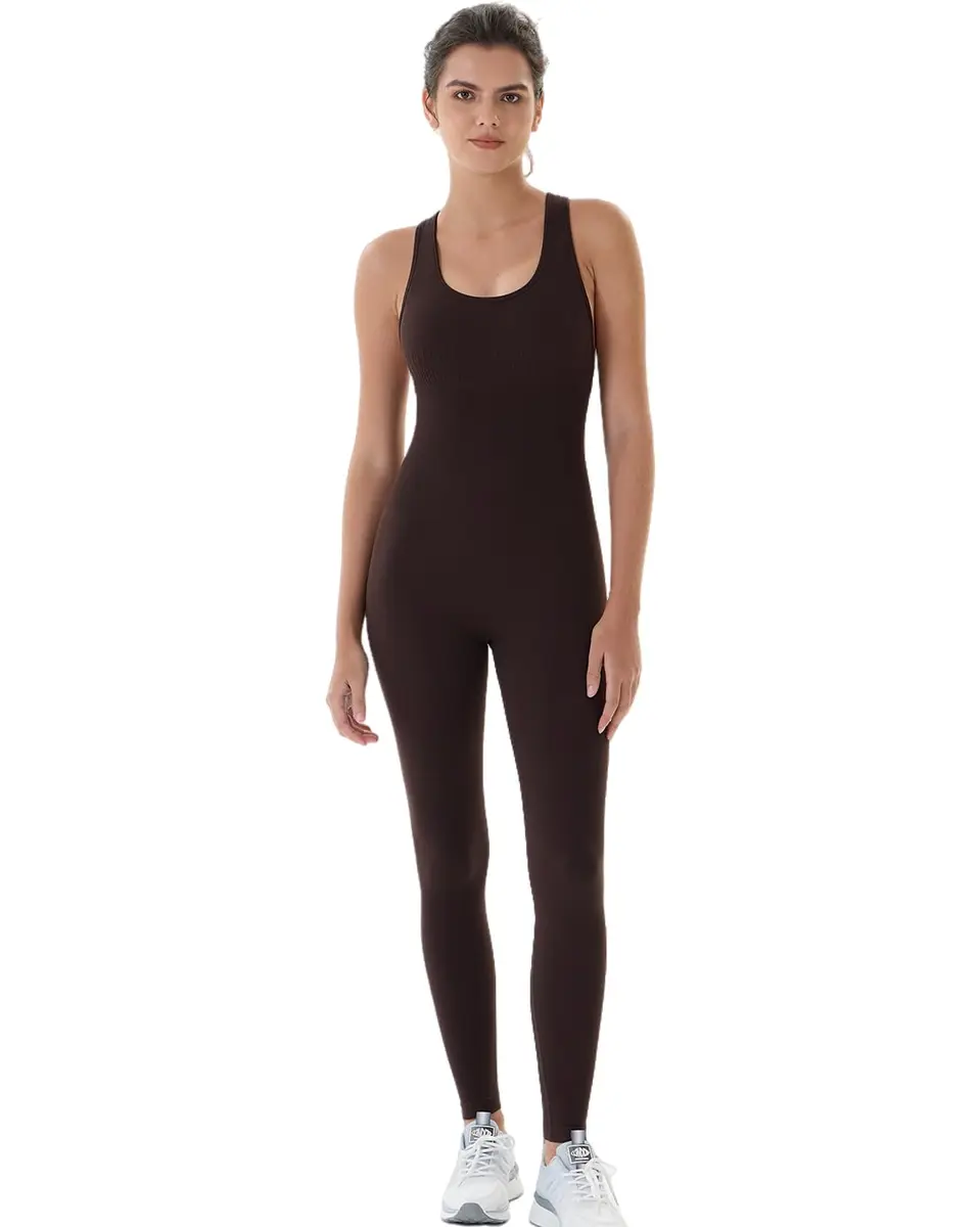 AUROLA Power Women's Tummy Control Racerback Workout Jumpsuit | High Compression & Seamless Fit (70-120 chars) - view 8