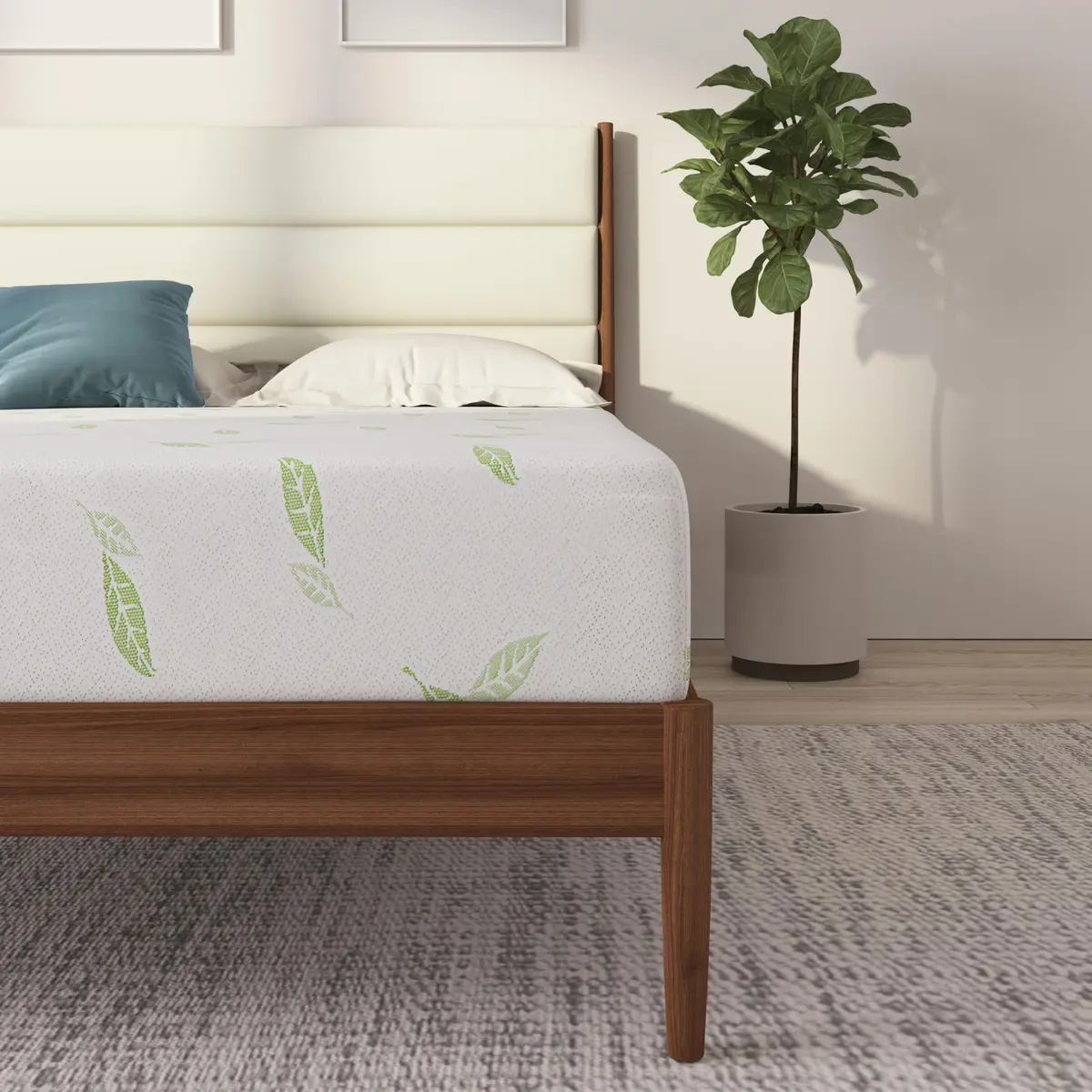 NapQueen Twin Size Mattress 6 Inch Green Tea Infused Memory Foam Bed in a Box CertiPUR-US - view 8