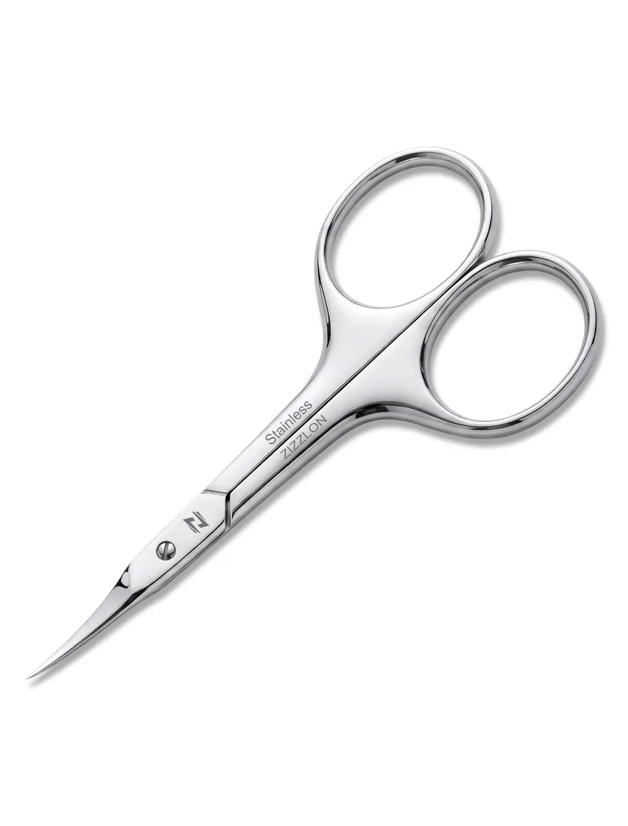 ZIZZLON Extra Fine Curved Blade Cuticle Scissors | Precision Nail Trimming Tool (19mm Blade) - main product image