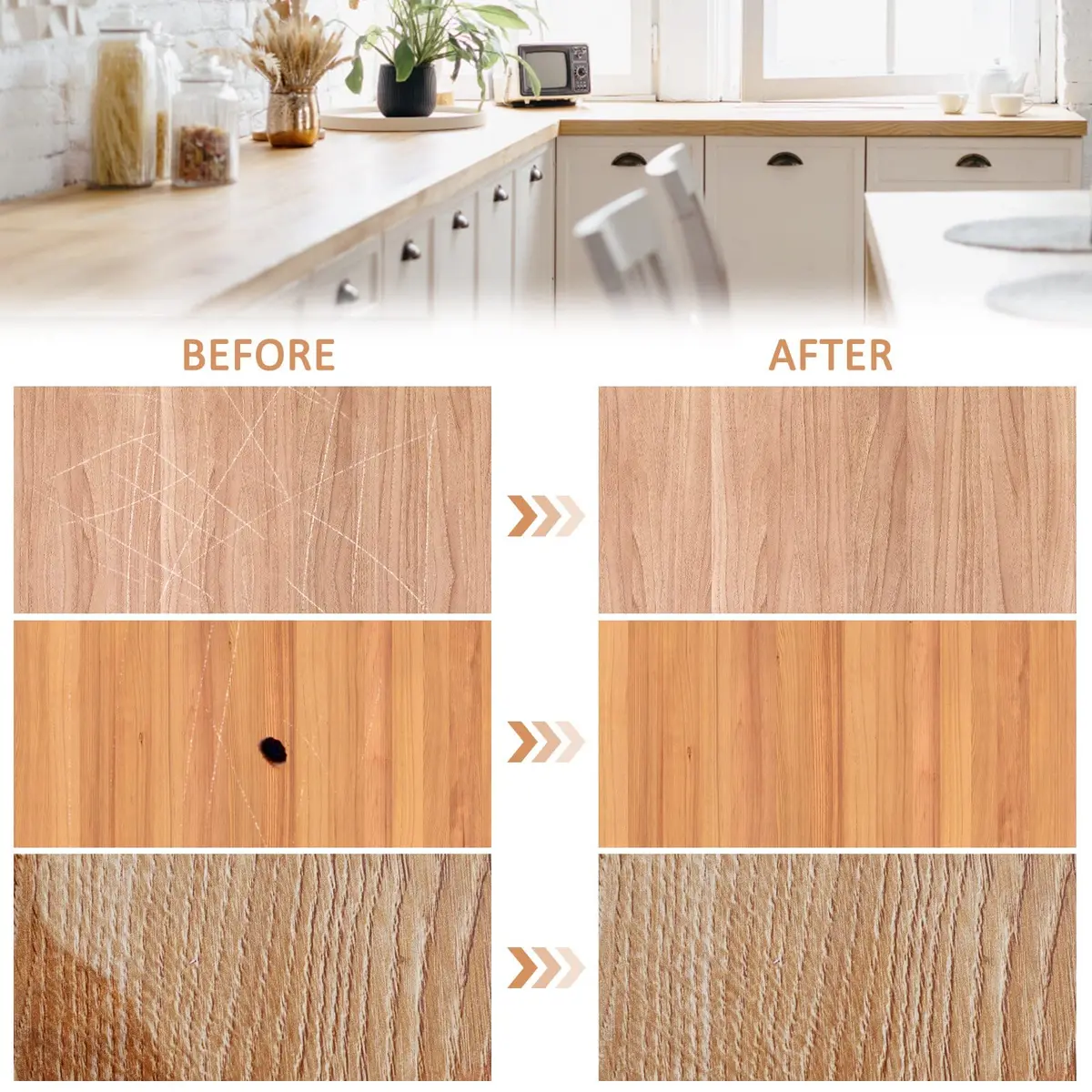 SEISSO Furniture Repair Kit, 24 Colors | Wood Scratch Cover & Filler for Wooden Floors & Furniture - view 4