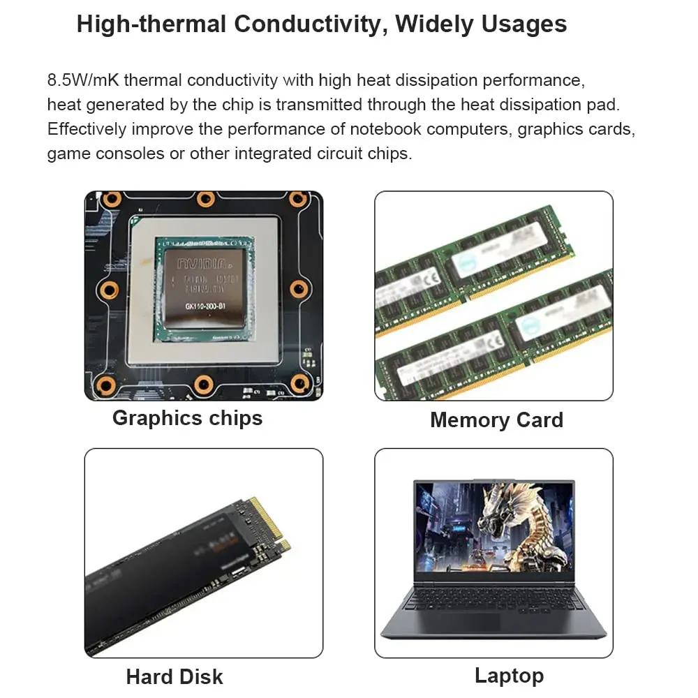 JOYJOM PTM7950 Thermal Pad 40x80x0.25mm | High Conductivity 8.5W/mK - view 5