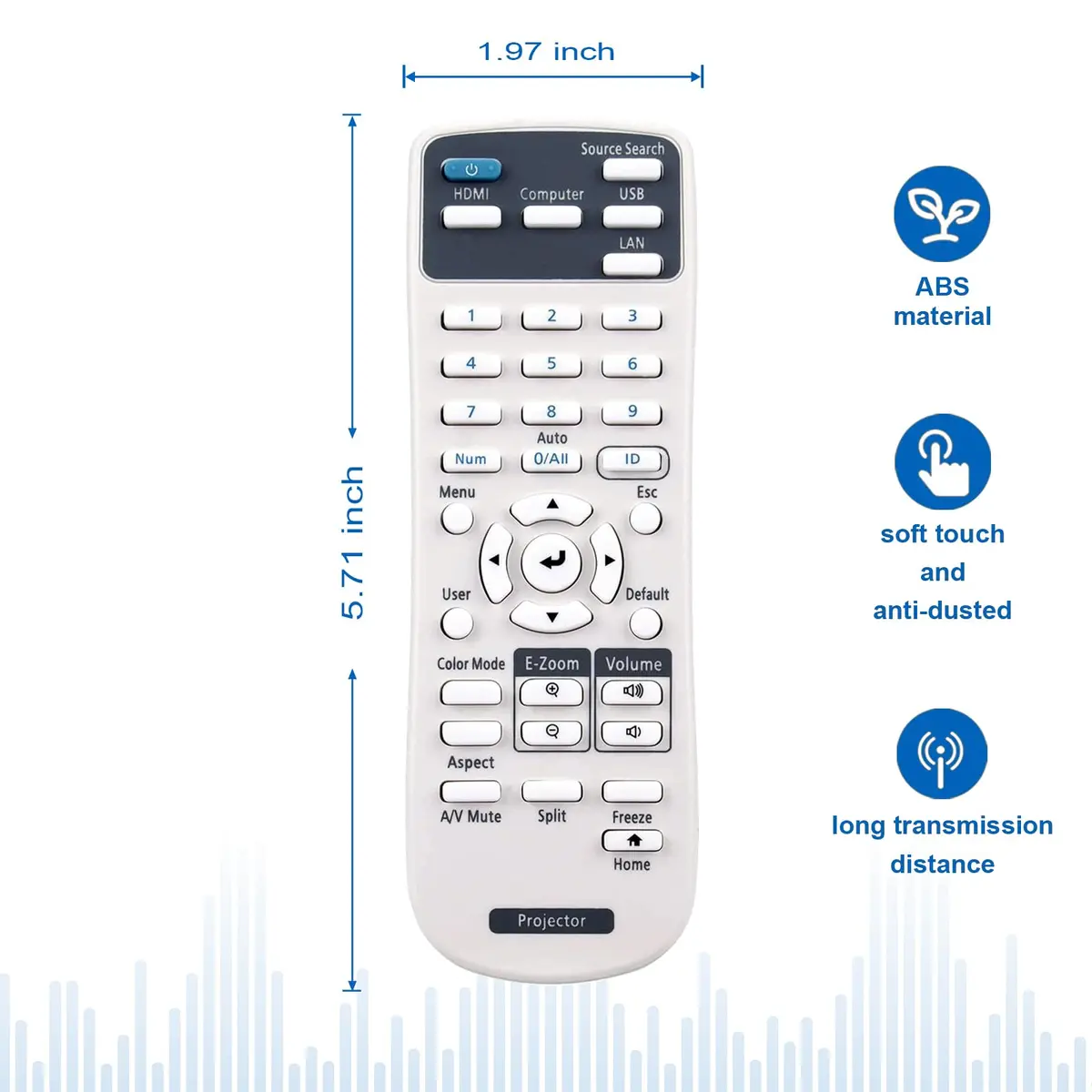 Beyution Replace Projector Remote Control fit for Epson Projector EB-E01 | Infrared, 10 M Distance, ABS Plastic, 6 Months Warranty - view 5