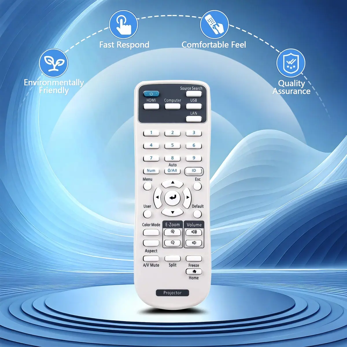 Beyution Replace Projector Remote Control fit for Epson Projector EB-E01 | Infrared, 10 M Distance, ABS Plastic, 6 Months Warranty - view 3