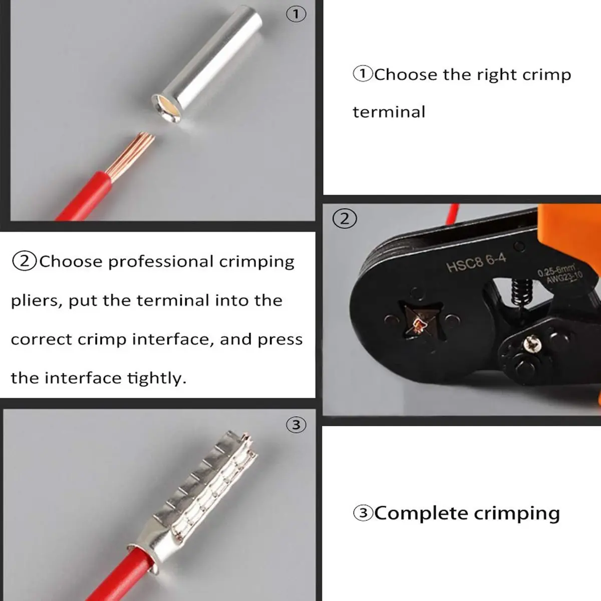 Teansic 1950PCS 22-10 AWG Copper Wire Ferrules Kit, Non-Insulated, Silver-Plated | Reliable Electrical Connection - view 6