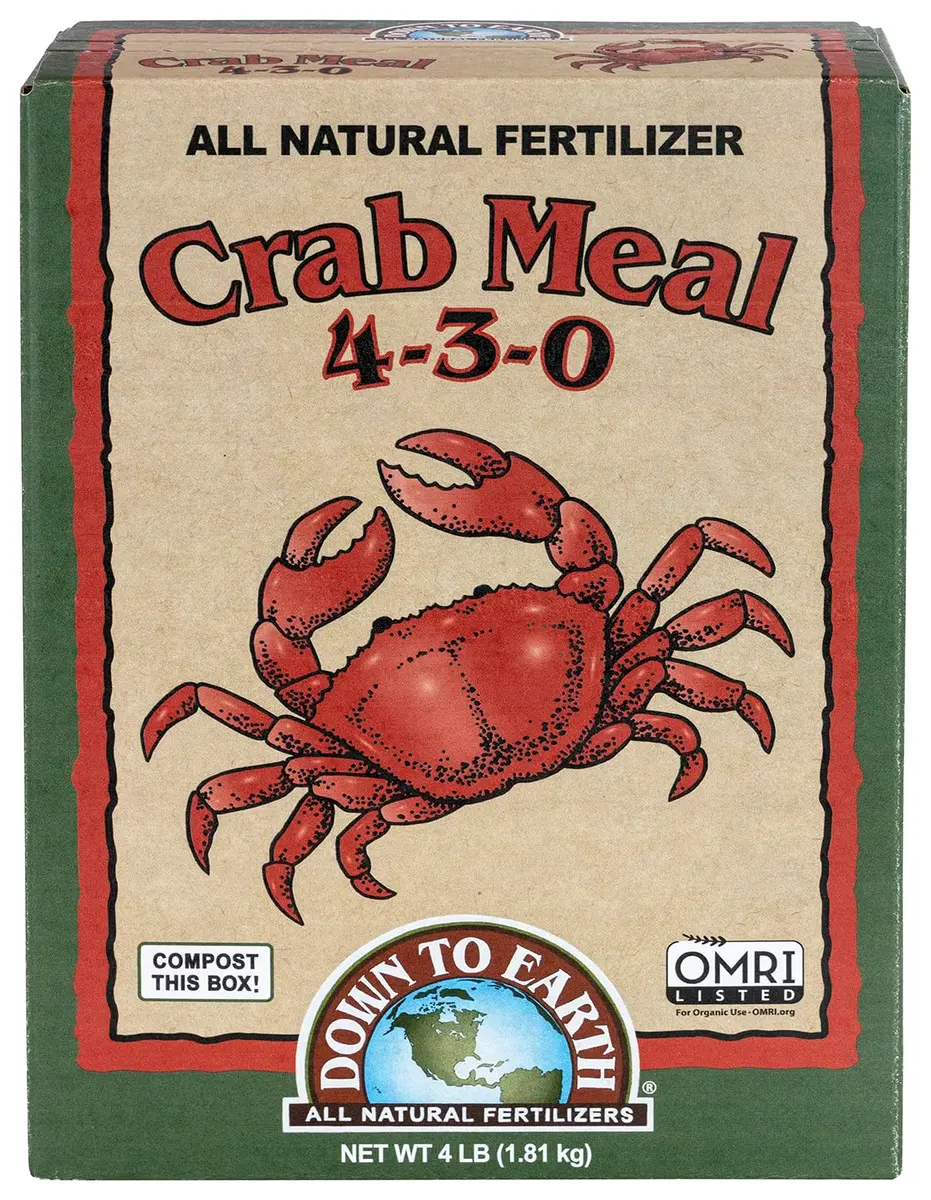 Down To Earth All Natural Fertilizers Organic Crab Meal - 4 lb | Organic, Slow-Release, Supports Soil Microbes - main product image