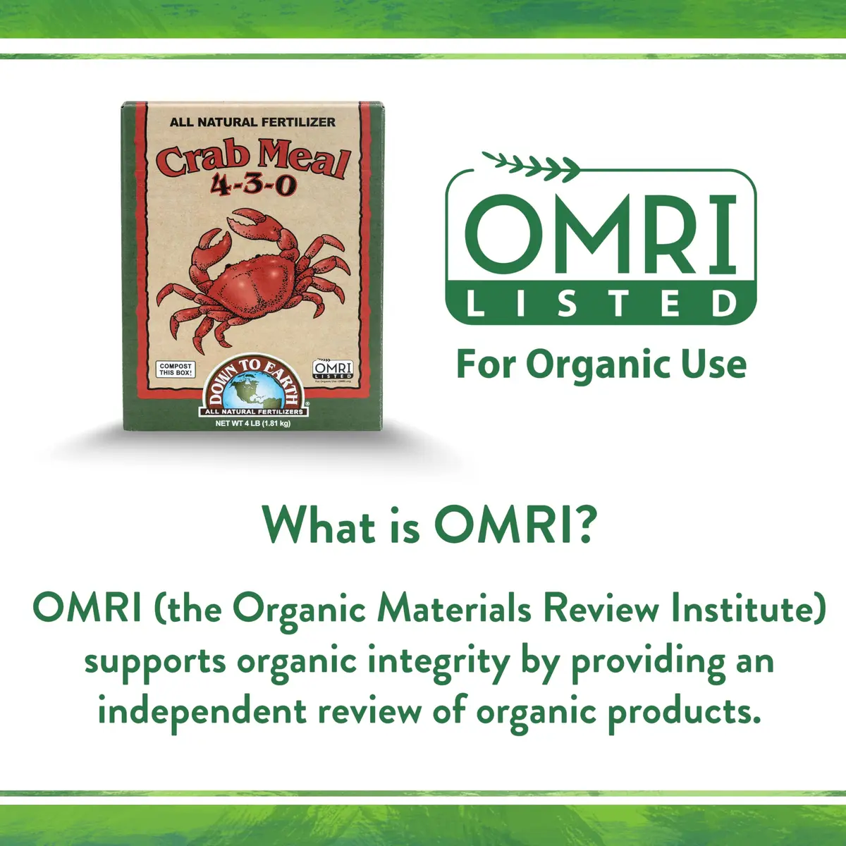 Down To Earth All Natural Fertilizers Organic Crab Meal - 4 lb | Organic, Slow-Release, Supports Soil Microbes - view 9