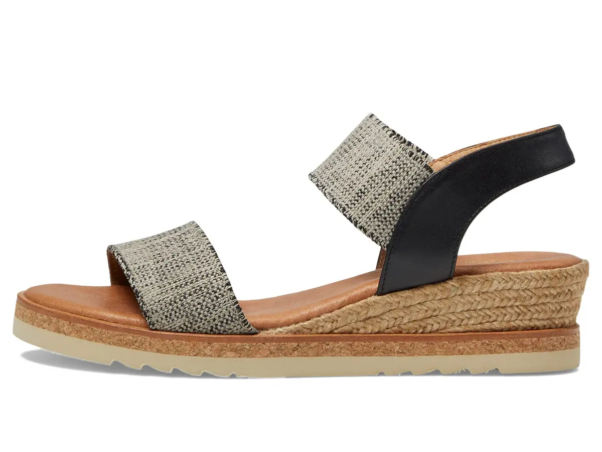 André Assous Neveah Wedge, Black/Beige, 8 | Elegant Platform Wedge for Women - view 6