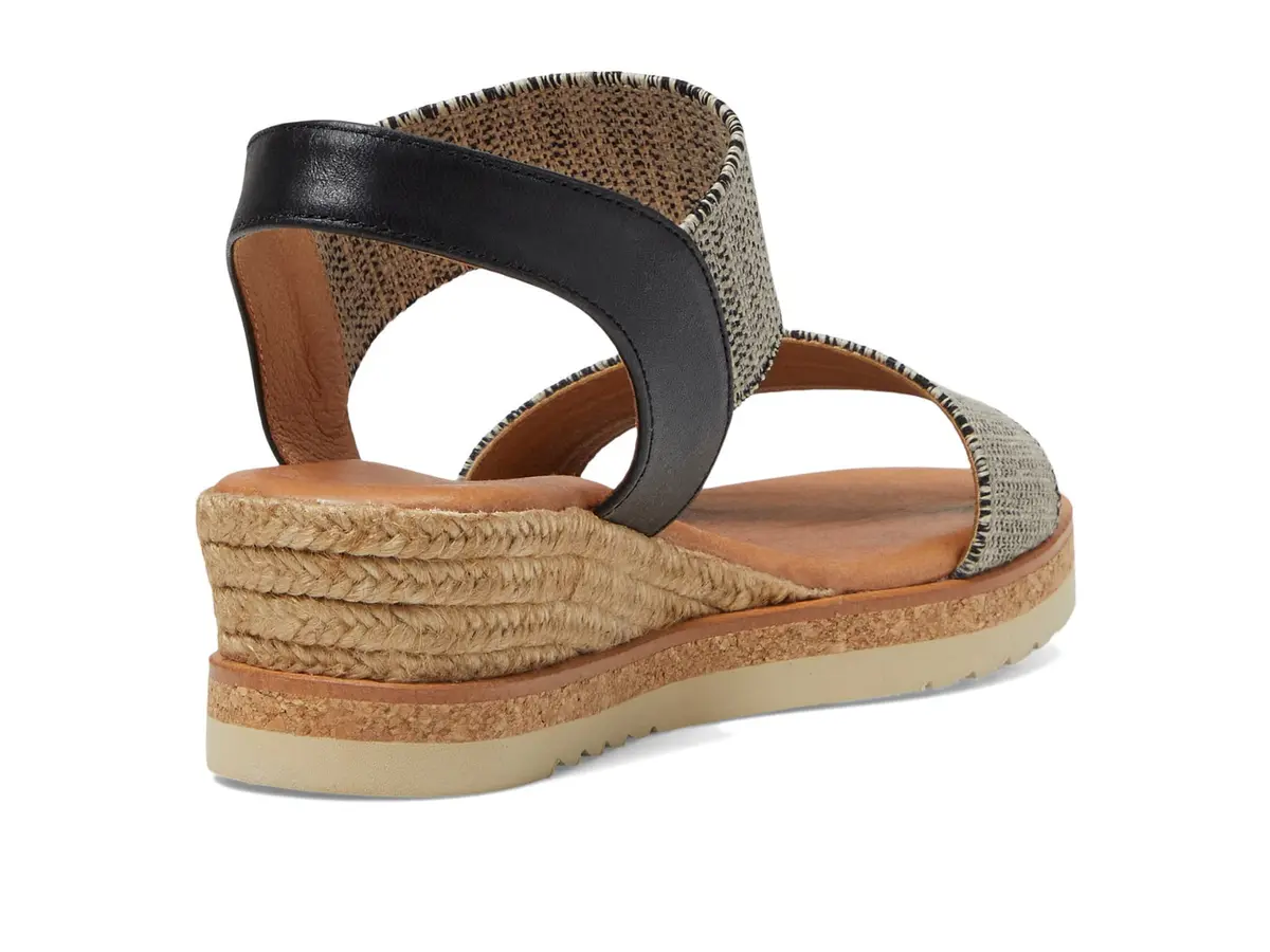 André Assous Neveah Wedge, Black/Beige, 8 | Elegant Platform Wedge for Women - view 7