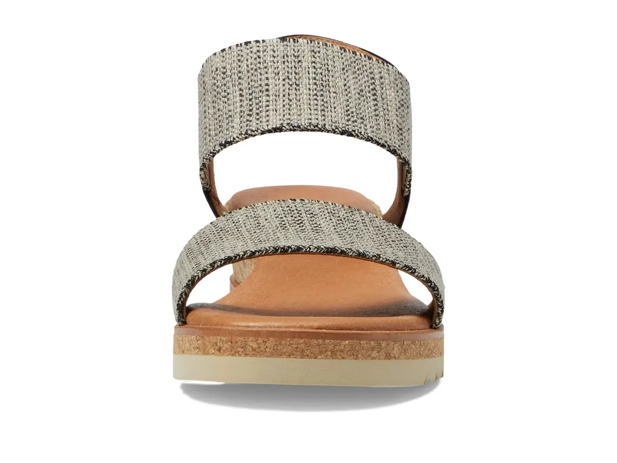 André Assous Neveah Wedge, Black/Beige, 8 | Elegant Platform Wedge for Women - view 2