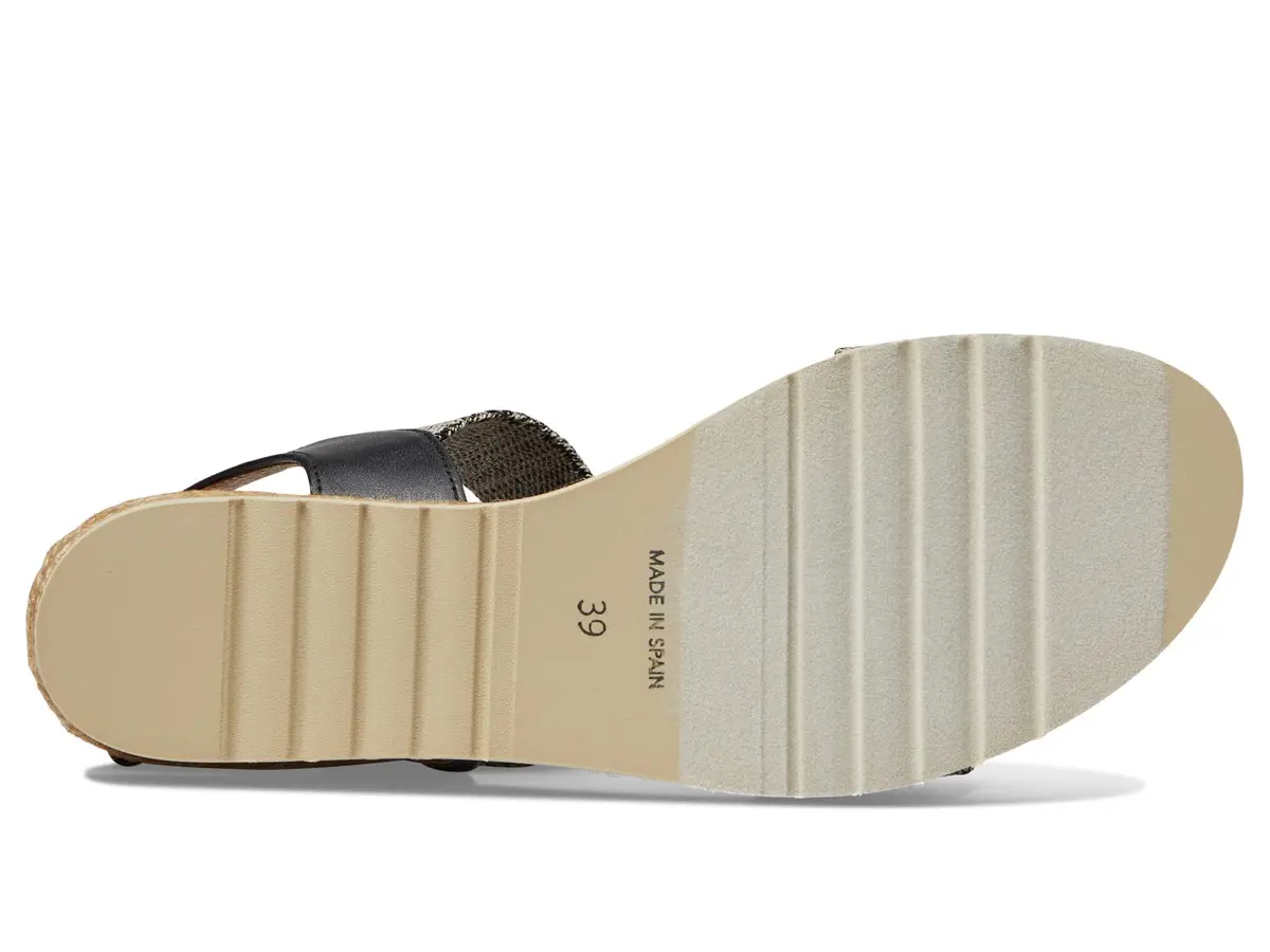 André Assous Neveah Wedge, Black/Beige, 8 | Elegant Platform Wedge for Women - view 5