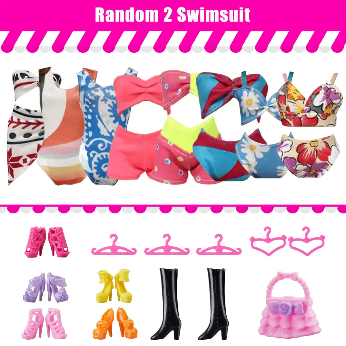 Babeilei Doll Clothes & Accessories Set for 11.5 Inch Dolls | 30 Pieces Variety Pack - view 5