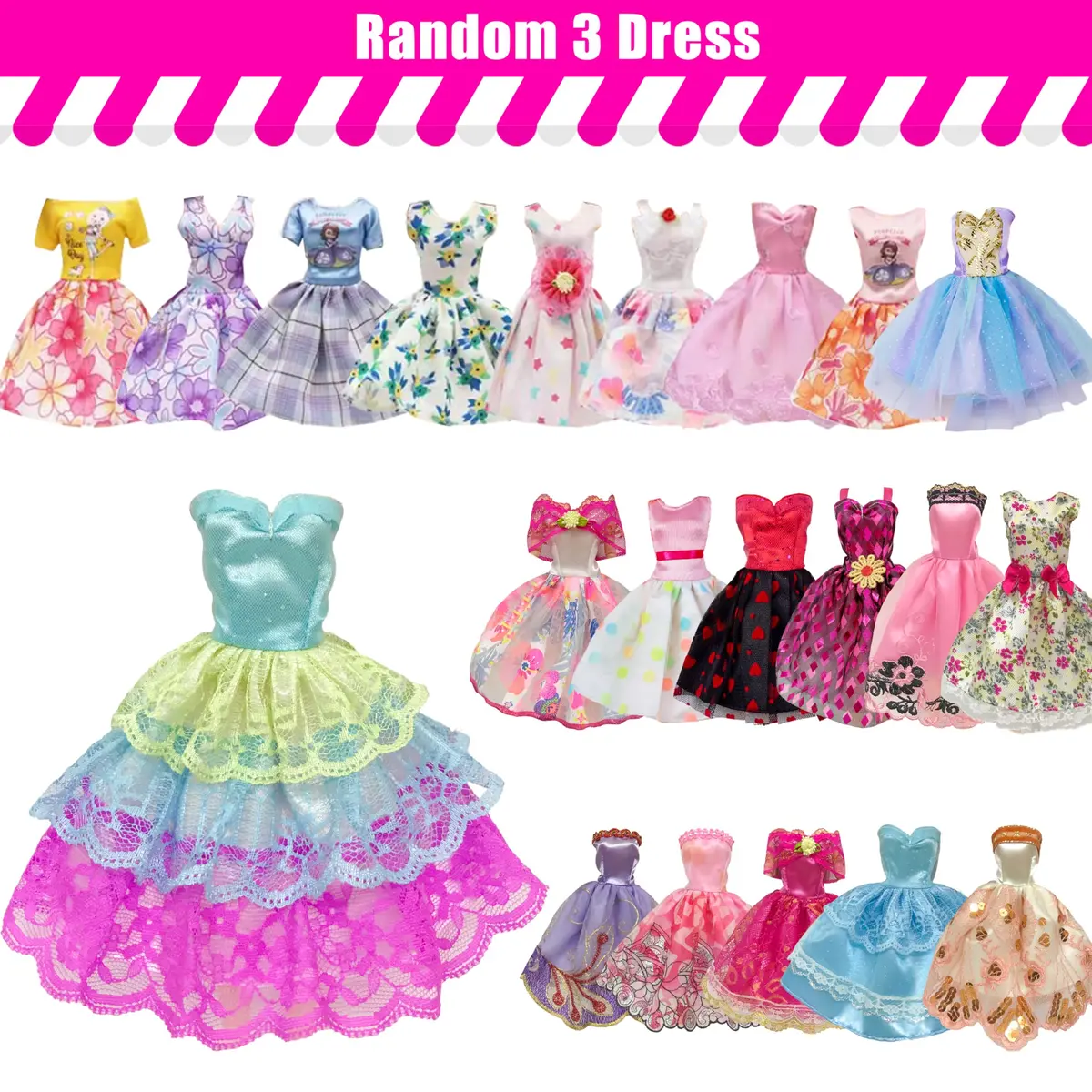 Babeilei Doll Clothes & Accessories Set for 11.5 Inch Dolls | 30 Pieces Variety Pack - view 3