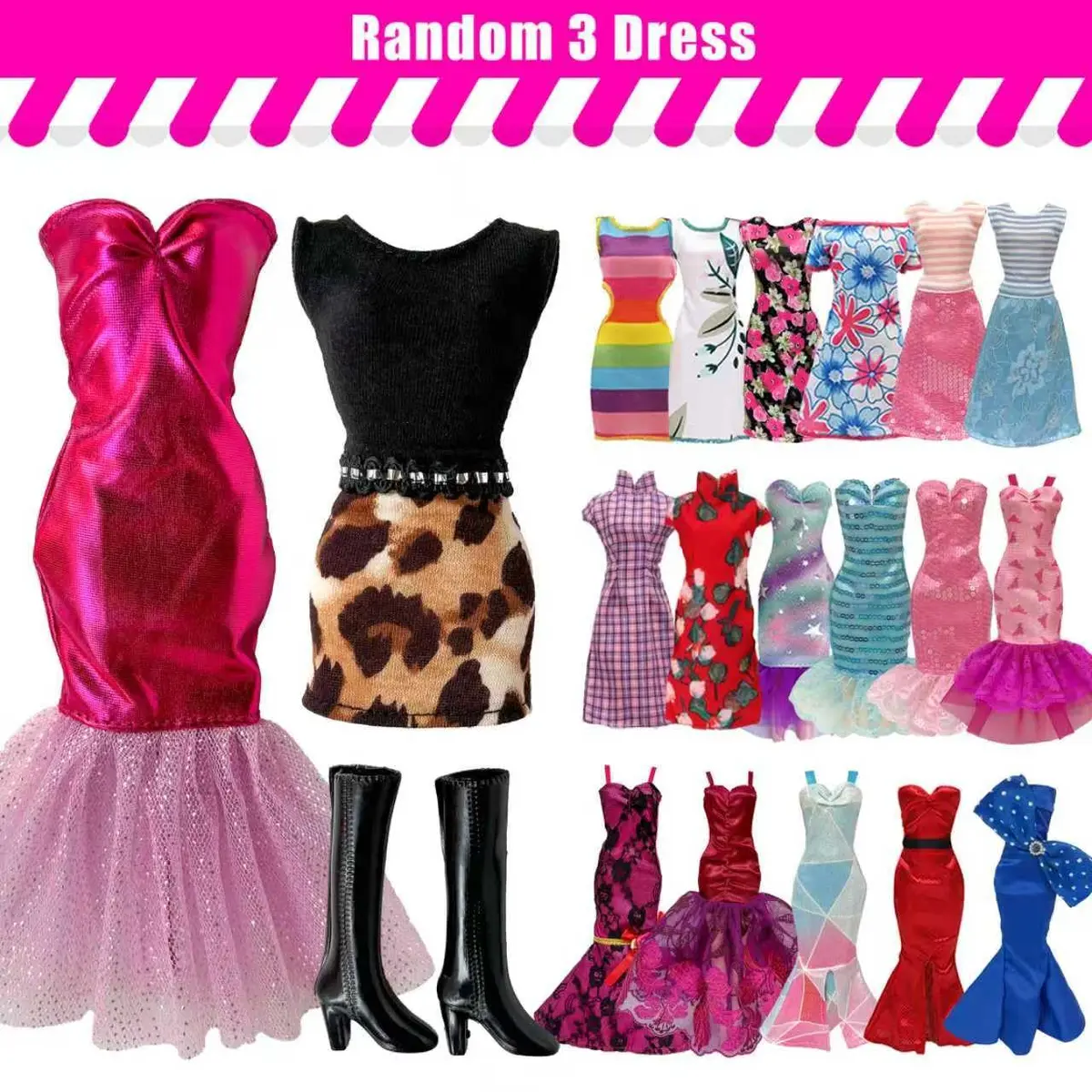 Babeilei Doll Clothes & Accessories Set for 11.5 Inch Dolls | 30 Pieces Variety Pack - view 4