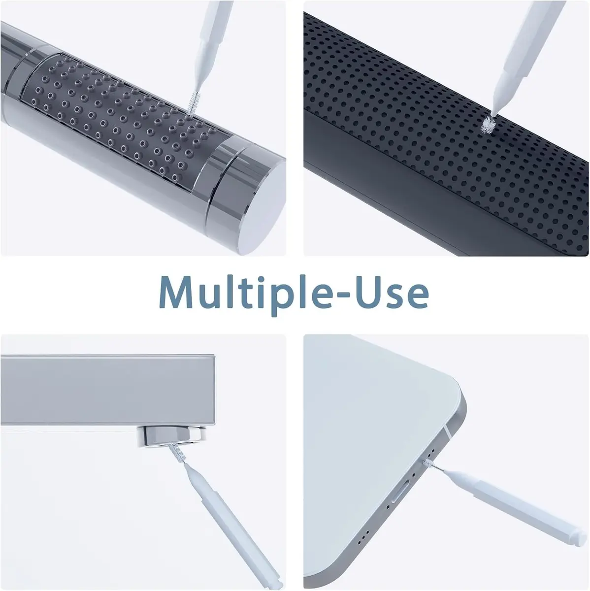 Lumkew Shower Head Cleaning Brush for Small Hole | Penetrates Narrow Nozzles, Rejuvenates Water Flow, White - view 7