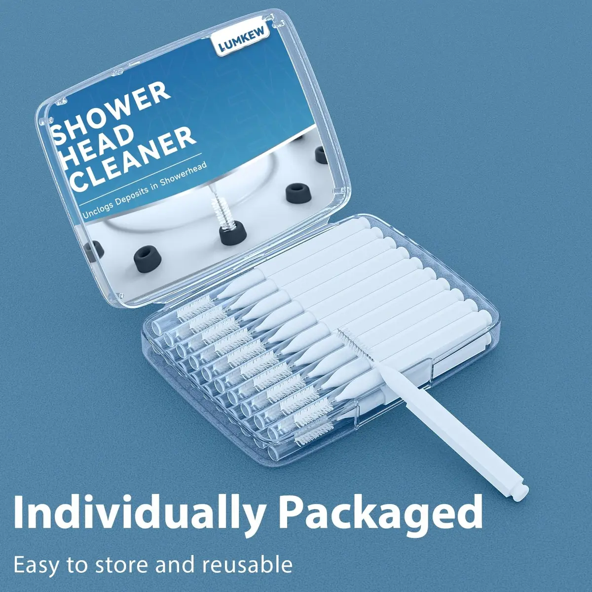 Lumkew Shower Head Cleaning Brush for Small Hole | Penetrates Narrow Nozzles, Rejuvenates Water Flow, White - view 8