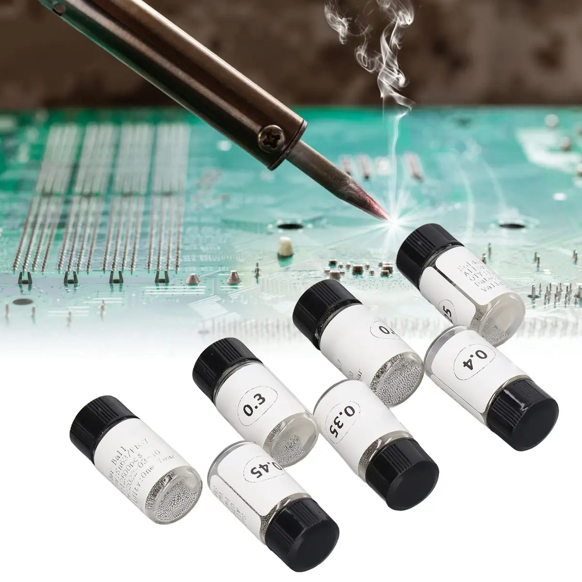 Walfront Tin Solder Ball 0.25-0.6mm | Durable, Stable & Long-lasting for PCB & Chip Connectors - view 3