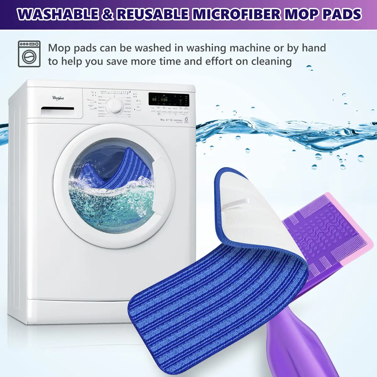 TINA&TONY Reusable Mop Pad for Swiffer WetJet, 4PCS | Microfiber Floor Cleaning Refill - view 4