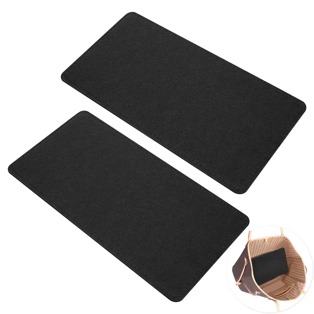 PH PandaHall 2pcs 13.7 x 7 Inch Felt Bag Base Shaper, Insert Bottom Black Purse Rectangle Liner Board for Handbag Leather Backpack Cosmetic Travel - main product image