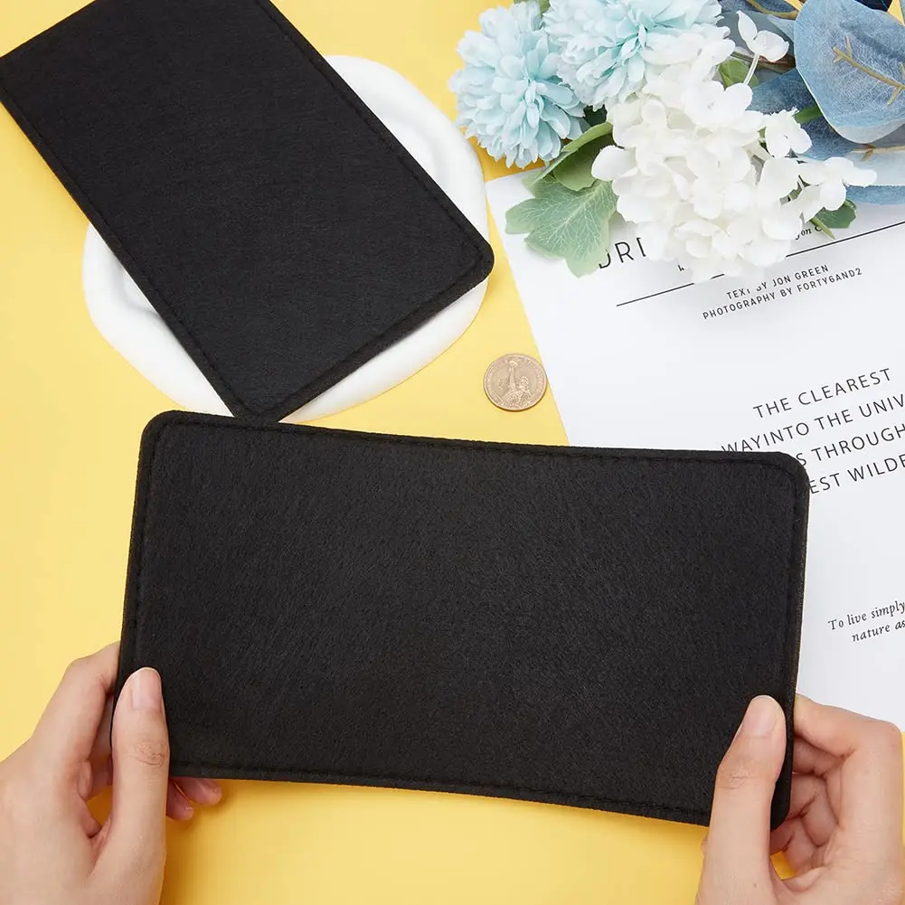 PH PandaHall 2pcs 13.7 x 7 Inch Felt Bag Base Shaper, Insert Bottom Black Purse Rectangle Liner Board for Handbag Leather Backpack Cosmetic Travel - view 3