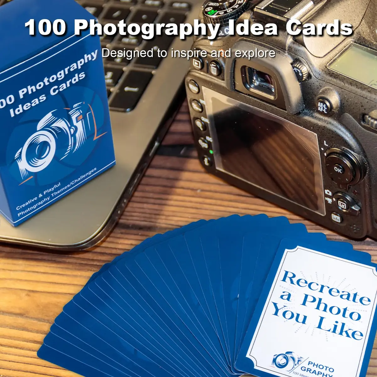 Tip Info 100 Photography Idea Cards & Box | 3.5x2.3x1.4 inches (8.9x5.8x3.6 cm) - view 2