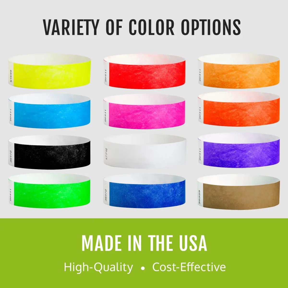 Wristco Neon Orange Tyvek Wristbands 600 Count | Tamper-Proof & Fluorescent for Events - view 6