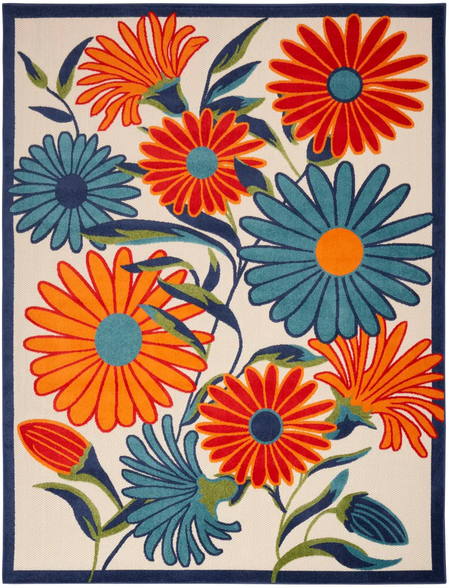 Nourison Rug Aloha Multicolor 9' x 12' | Easy Clean, Non Shedding, Indoor & Outdoor Use - view 4
