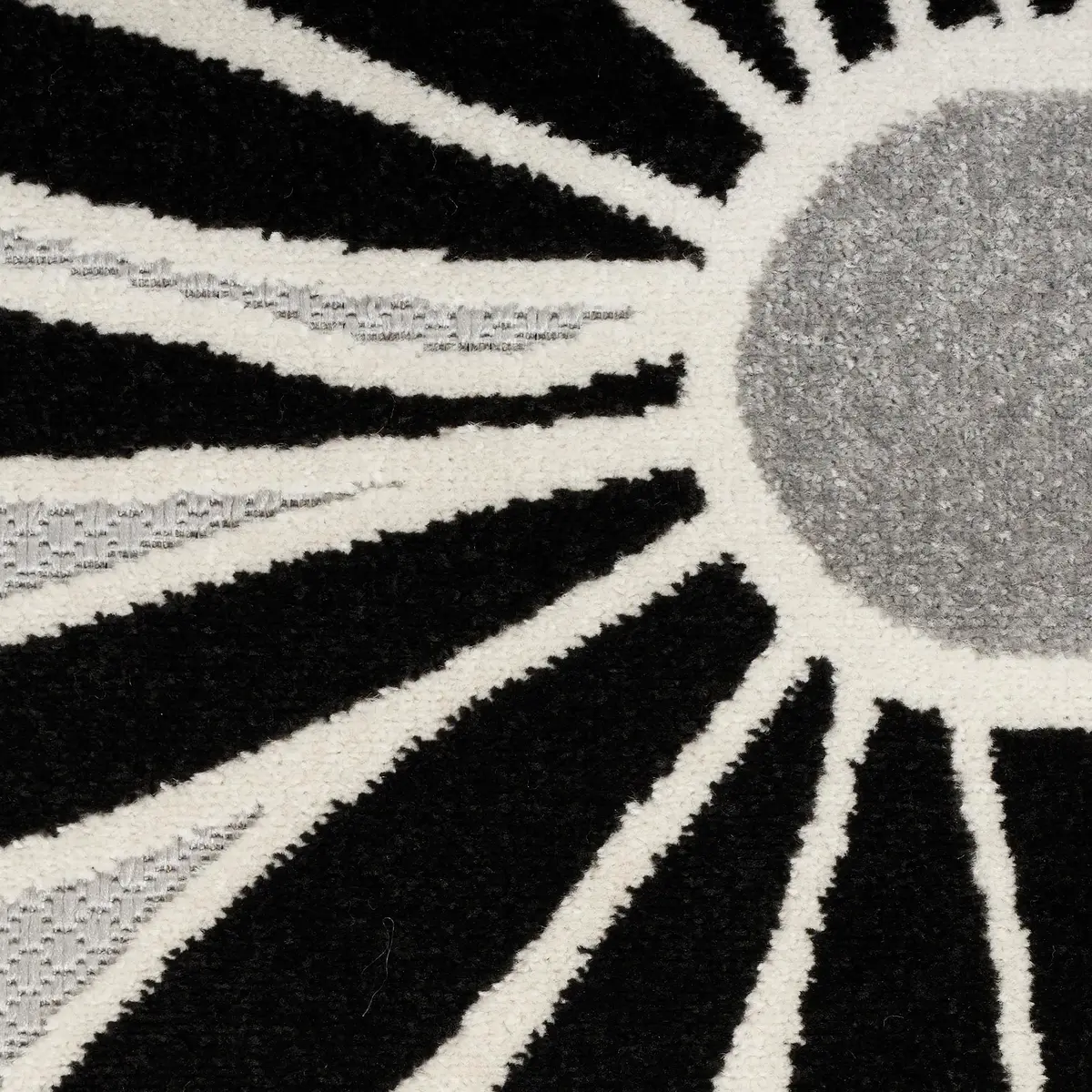 Nourison Aloha Black White 9' x 12' Area Rug | Easy Clean, Non Shedding, Indoor & Outdoor Use - view 8