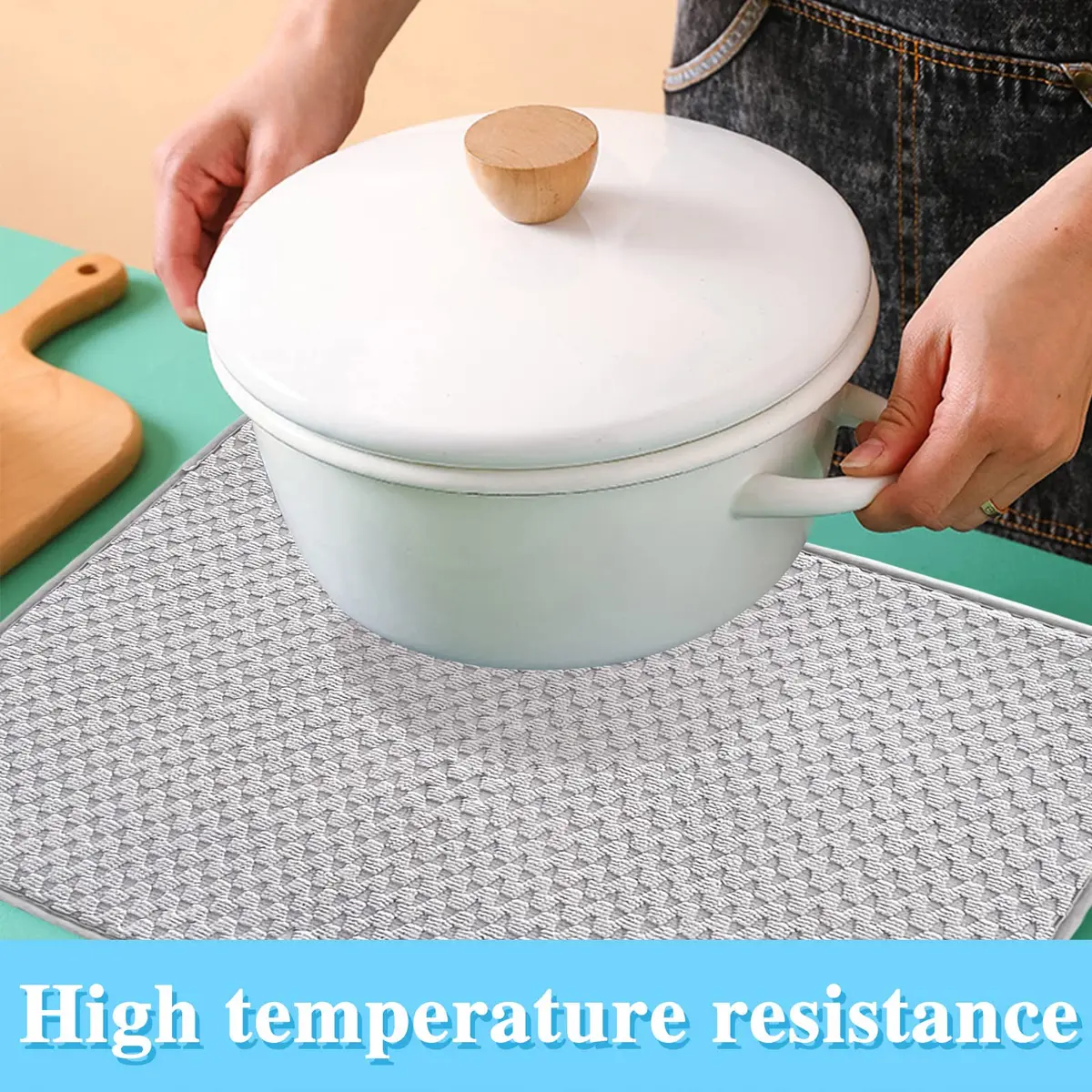 Meirrnyyu 2 Pack Microfiber Dish Drying Mat 24x17 inch | Absorbent Kitchen Counter Pad for Countertops & Sinks - view 7