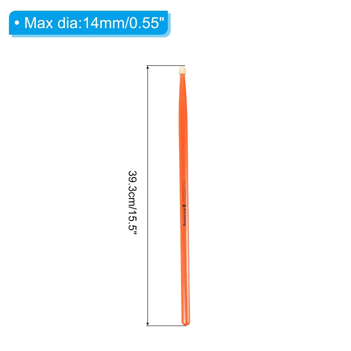 PATIKIL Maple Wood Drumstick 7A | Anti Slip, Light & Durable for Drumming (39.3cm/15.5-inch) - view 2