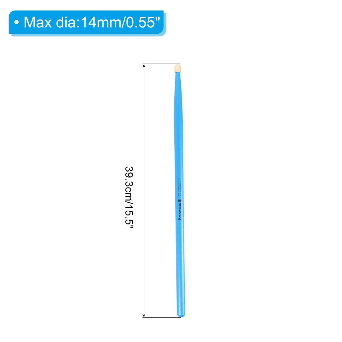 PATIKIL Maple Wood Drumstick 7A Blue | Anti Slip Grip for Drumming & Percussion (70-120 chars) - view 2