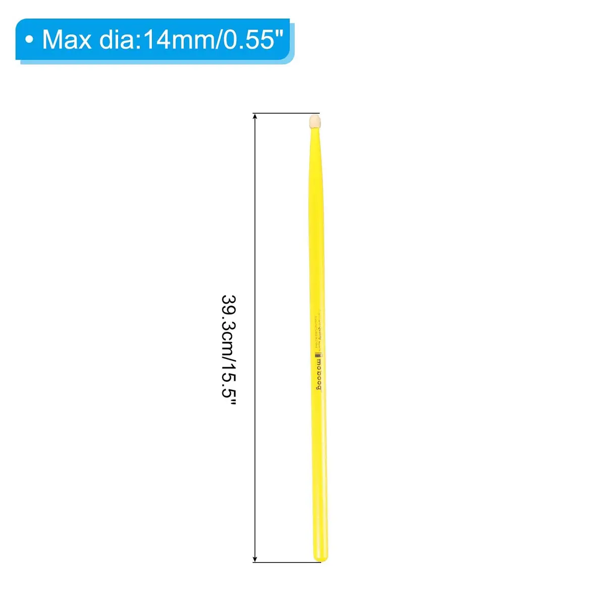 PATIKIL Maple Wood Drumstick 7A Yellow | Anti Slip, Light & Durable for Drumming (70-120 chars) - view 2