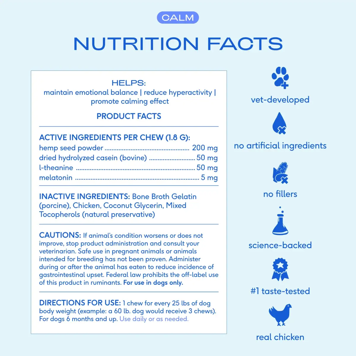 Native Pet Calming Chews for Dogs - Air-Dried 120 Chews | Supports Emotional Balance & Reduces Hyperactivity - view 5