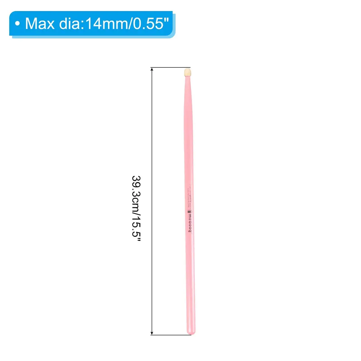 PATIKIL Maple Wood Drumstick 7A Pink | Anti Slip Grip for Drummers - view 2