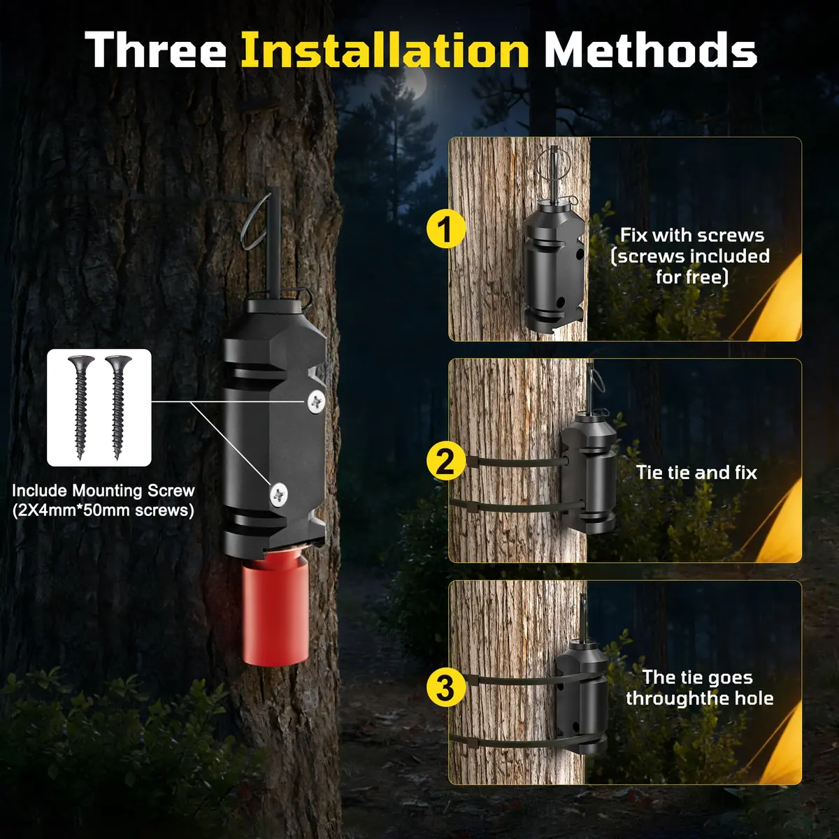 REMFLY Perimeter Trip Alarm 1 Pack | Camping & Property Safety Device, Loud Audible Alert, Rustproof Aluminum, Outdoor Use - view 7