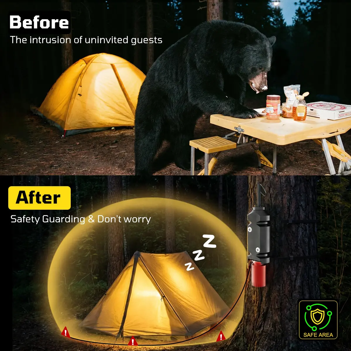 REMFLY Perimeter Trip Alarm 1 Pack | Camping & Property Safety Device, Loud Audible Alert, Rustproof Aluminum, Outdoor Use - view 2