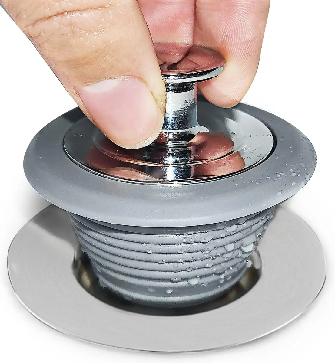 VIPMORE Universal Bathtub Drain Stopper, Sink & Tub Stopper, Bathroom Drain Plug 5.1cm (2 inch) | Watertight Seal for Drains 2.8cm-5.1cm - main product image