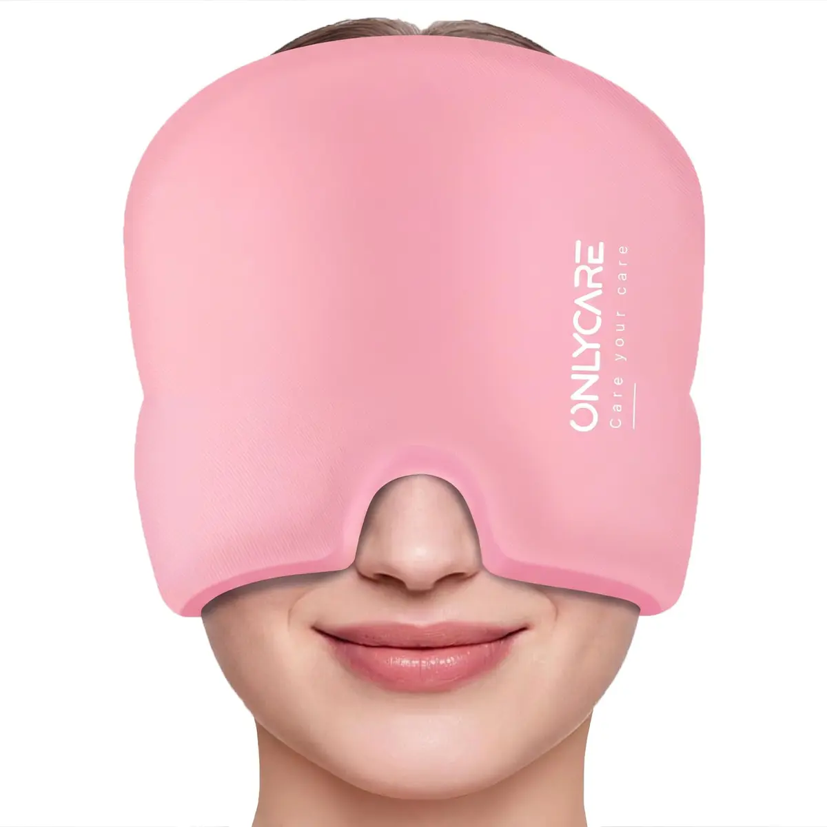 ONLYCARE Migraine Relief Cap for Women, Headache Relief Cold Cap Ice Mask | Odorless Gel, Reusable, Ergonomic Fit (20-24 inch) - main product image