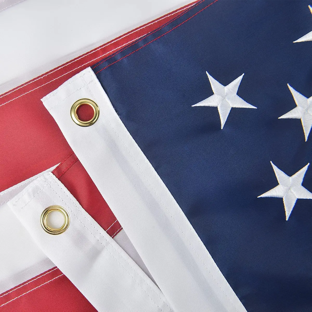 Olycole American Flag 2x3 FT Embroidered Stars & Brass Grommets | Durable Outdoor Polyester - view 3