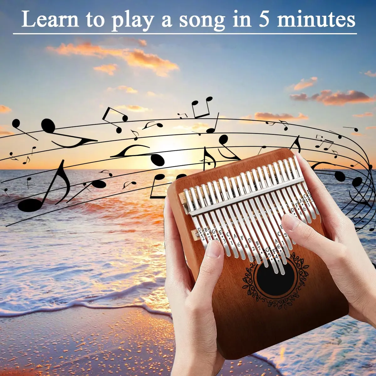 YSYFFPXXYYS Kalimba 21 Keys | Portable Thumb Piano for Adults & Beginners, Handcrafted with High-Quality Ore Steel & Solid Wood - view 2