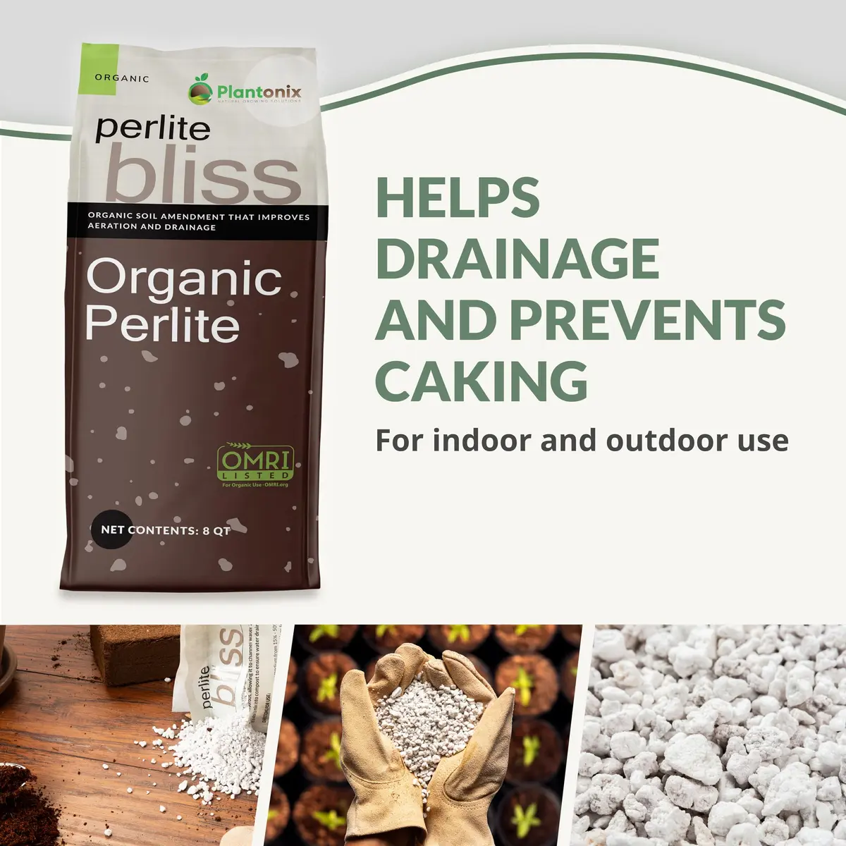 Plantonix Perlite Bliss 24 Qts Organic Soil Amendment for Plants | Improves Drainage & Aeration - view 2