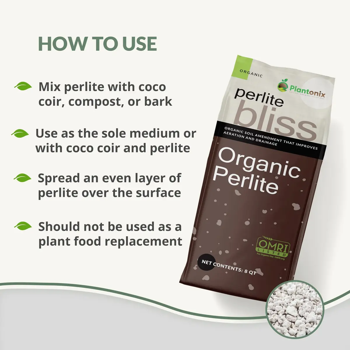 Plantonix Perlite Bliss 24 Qts Organic Soil Amendment for Plants | Improves Drainage & Aeration - view 3