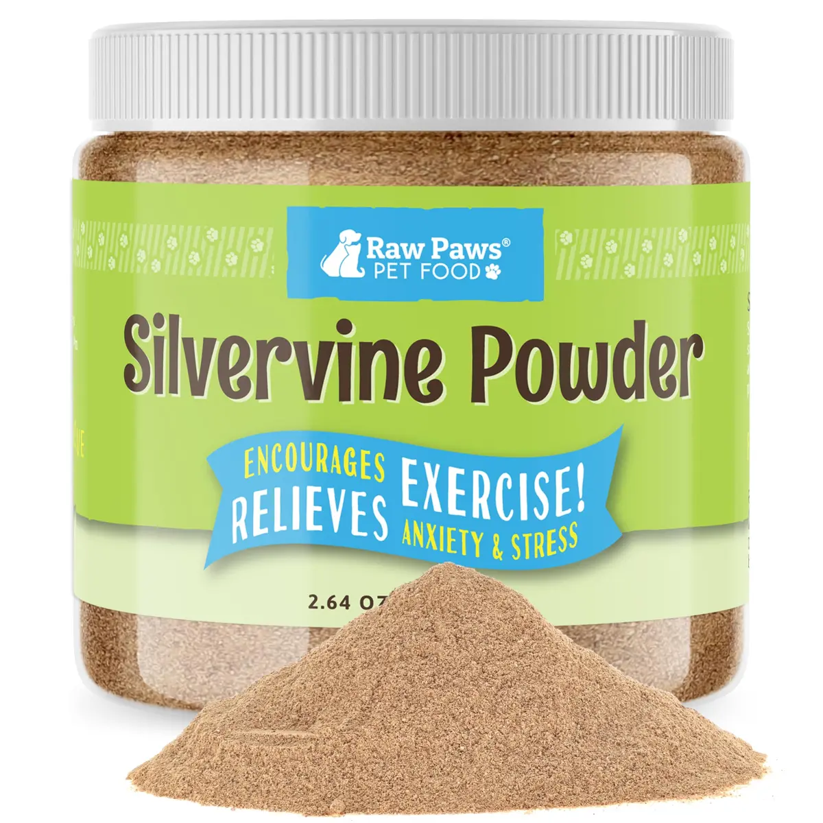 Raw Paws Silvervine Powder 75g (2.6 oz) | Potent Catnip Alternative for Indoor Cats - main product image