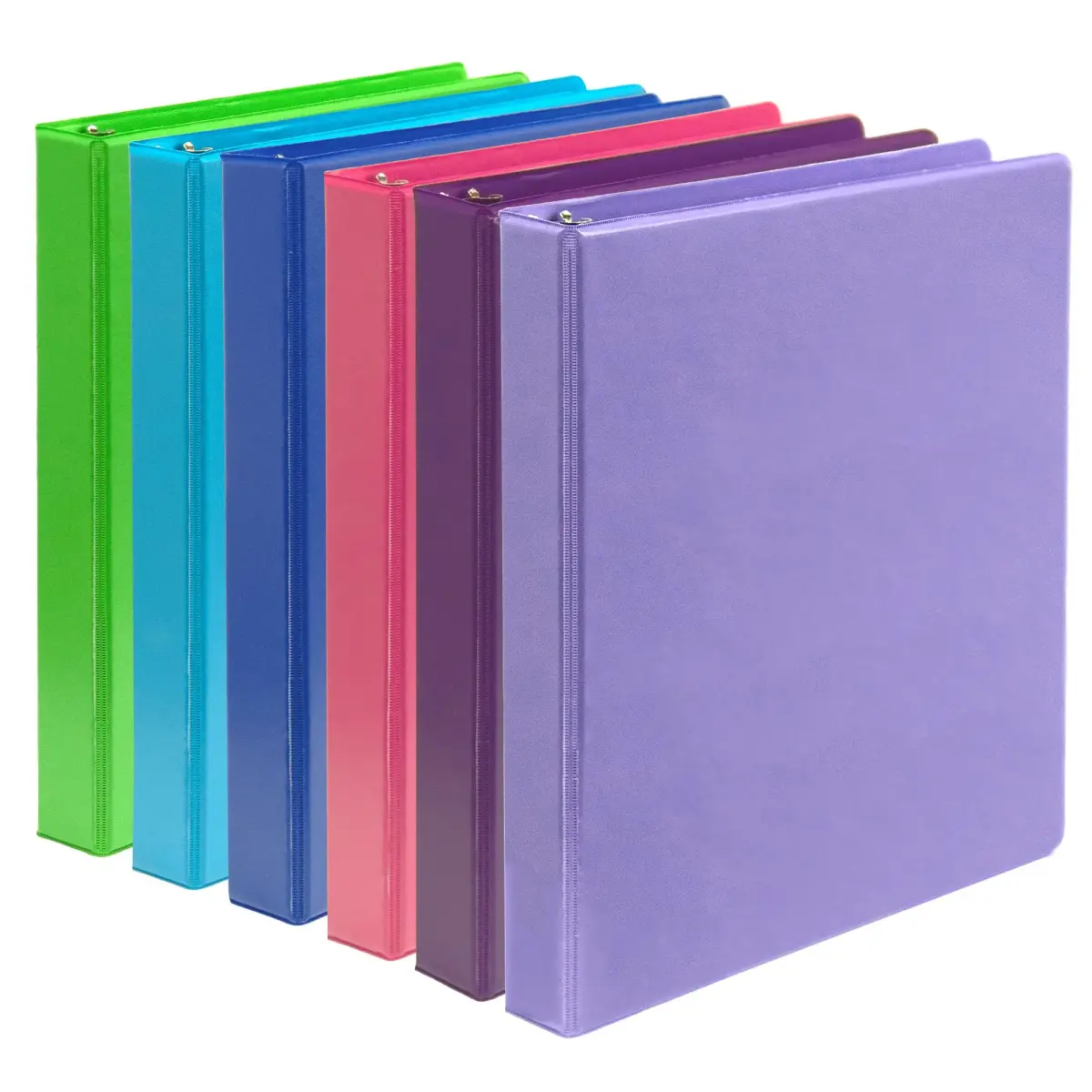 Samsill Island Assortment 2.5cm (1 inch) D-Ring Binder, 100% Recycled Chipboard, 6 Pack | Bulk Pack Storage Binder for Students & Office - view 9
