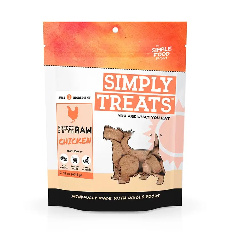 Simple Food Project Freeze Dried Raw Dog Treats Chicken | Grain-Free, All Natural, 1.7oz - main product image