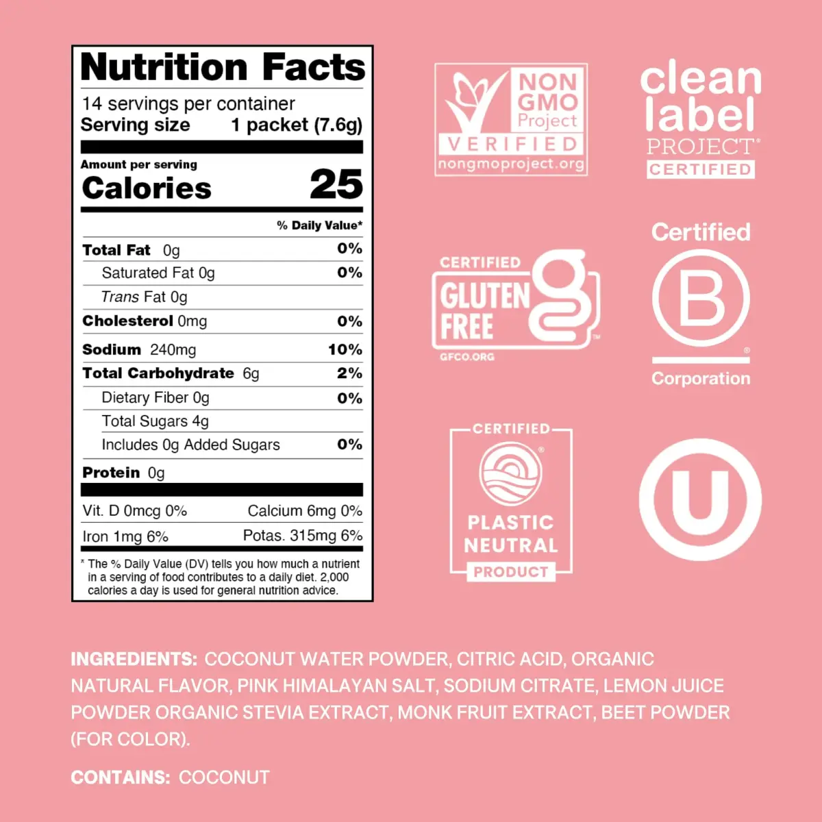 Cure Hydration Strawberry Kiwi Electrolyte Powder 14 Packets | 4x Electrolytes, No Added Sugar, Vegan, FSA/HSA Eligible - view 2