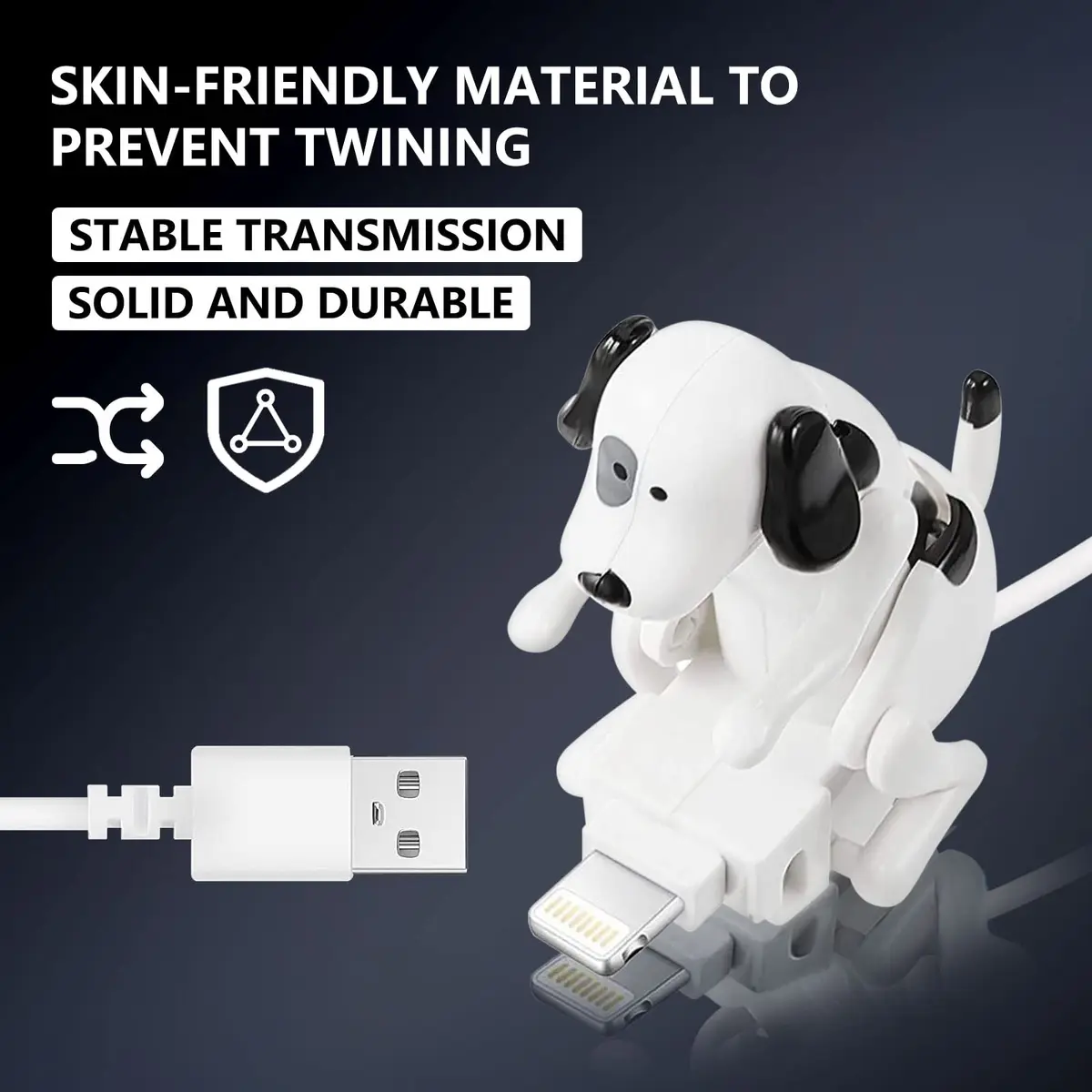 Fourmor Funny Dog Fast Charger Cable - Portable Stray Dog Toy Smartphone USB Charging Cable for iPhone Type-C Various Models Phones - view 5