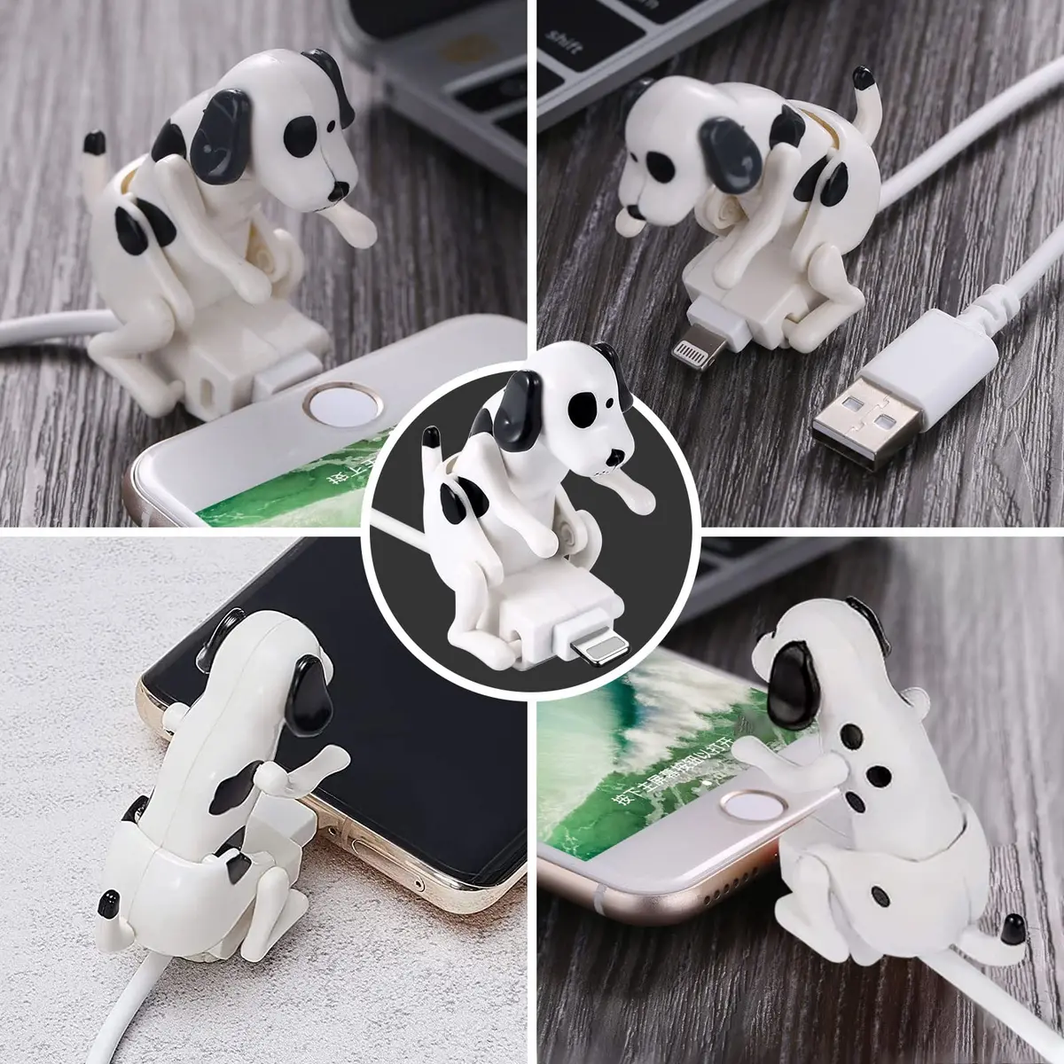 Fourmor Funny Dog Fast Charger Cable - Portable Stray Dog Toy Smartphone USB Charging Cable for iPhone Type-C Various Models Phones - view 6